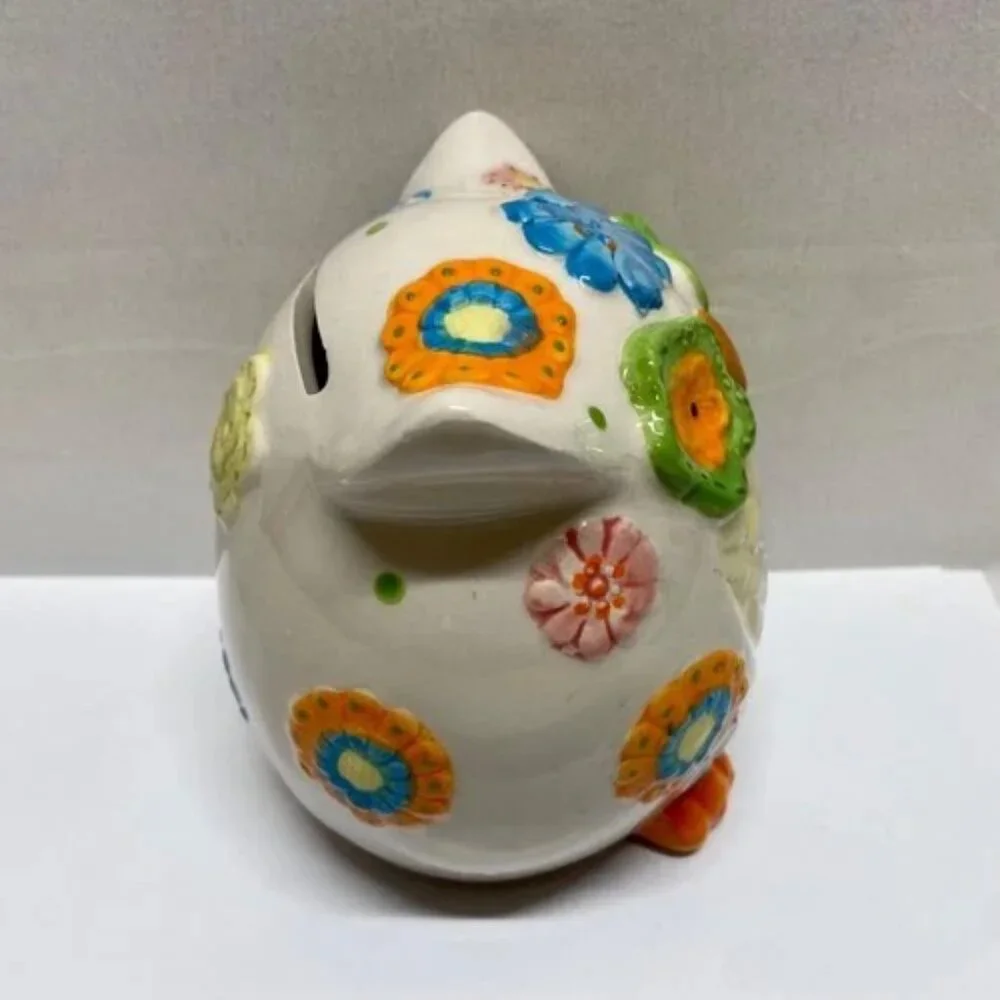 Vintage Pier 1 Owl Piggy Bank 5